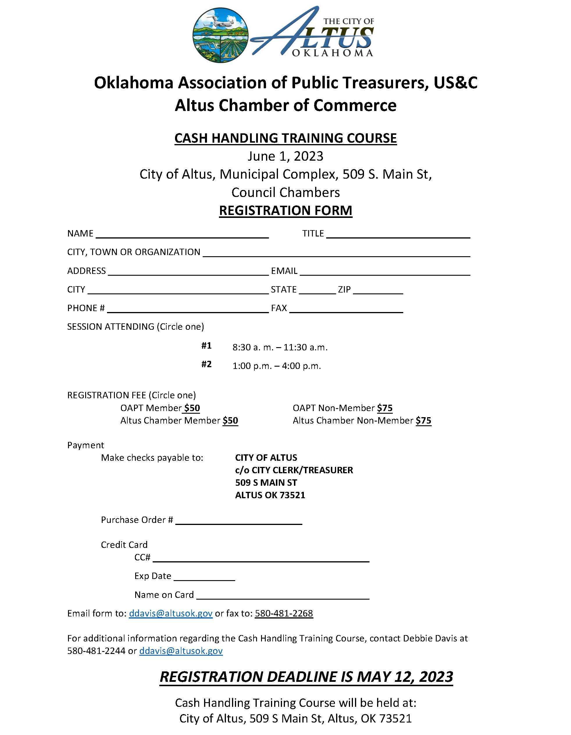 Cash Handling Training OMCTFOA